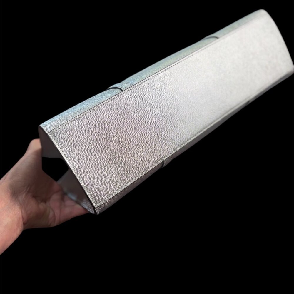 KATE SPADE-KENZIE METALLIC LARGE TOTE BAG NWT WITH DUSTY - Picture 7 of 11